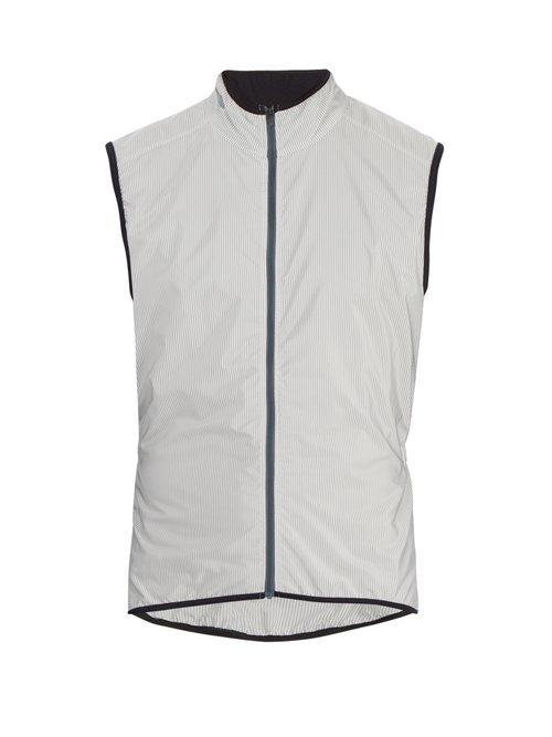 Matchesfashion.com Caf Du Cycliste - Madeleine Windproof Cycle Gilet - Mens - Grey