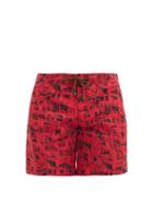 Matchesfashion.com Charvet X Thorsun - Abstract-print Swim Shorts - Mens - Red