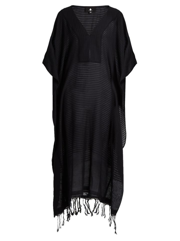 Su Jimba V-neck Striped Cotton Kaftan