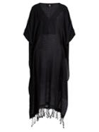 Su Jimba V-neck Striped Cotton Kaftan