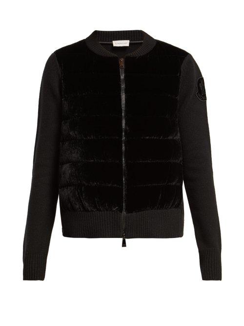 Matchesfashion.com Moncler - Maglione Wool Blend Cardigan - Womens - Black
