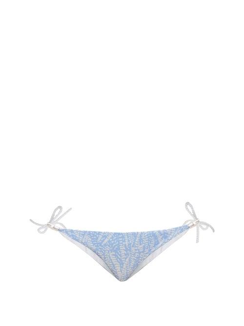 Matchesfashion.com Heidi Klein - Cape Verde Reversible Tie-side Bikini Briefs - Womens - Blue Print