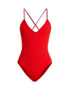 Mara Hoffman Emma V-neck Ribbed Swimsuit