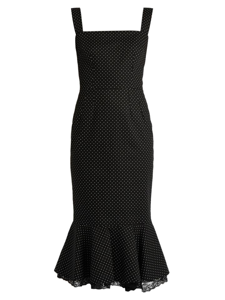 Dolce & Gabbana Polka-dot Print Stretch-cotton Dress