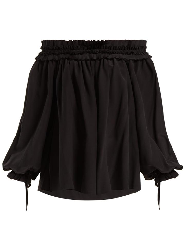 Haider Ackermann Sophora Off-the-shoulder Silk Blouse