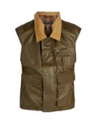 Matchesfashion.com Y/project - Double Layered Faux Leather Gilet - Mens - Khaki