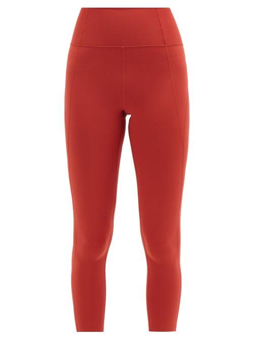 Girlfriend Collective - High-rise Compression Cropped Leggings - Womens - Dark Red