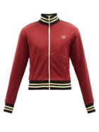Wales Bonner - Studio Crochet-stripe Jersey Track Jacket - Mens - Burgundy