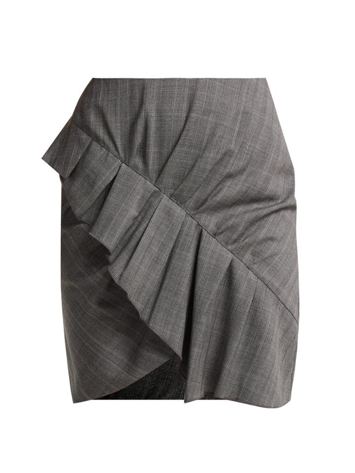 Isabel Marant Étoile Nel Ruffled Wool Mini Skirt