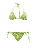 Bernadette - Floral-print Bikini - Womens - Green Print