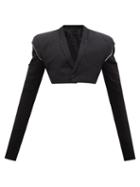 Rick Owens - Micro Tatlin Single-breasted Cropped Twill Blazer - Mens - Black