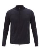 Matchesfashion.com Falke Ess - Zipped Cashmere Sweater - Mens - Navy