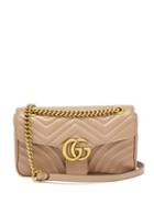 Matchesfashion.com Gucci - Gg Marmont Small Quilted Leather Shoulder Bag - Womens - Nude