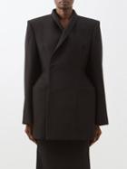 Balenciaga - Hourglass Wool-barathea Blazer - Womens - Black