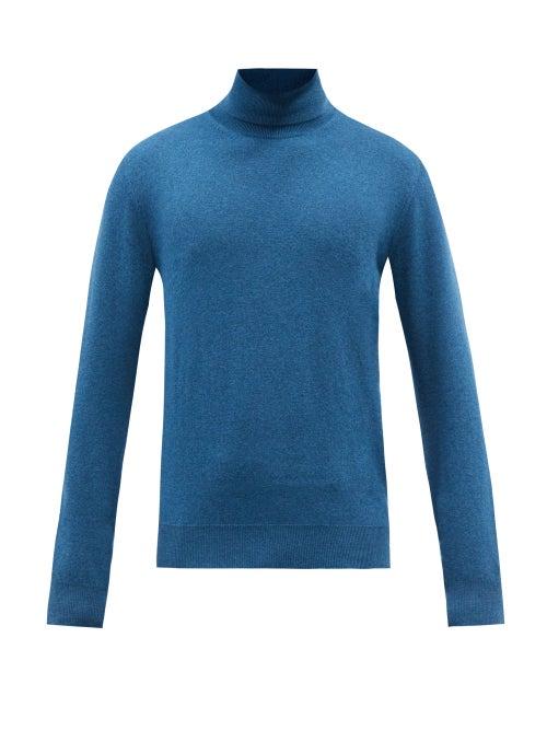 Ermenegildo Zegna - Roll-neck Cashmere Sweater - Mens - Blue
