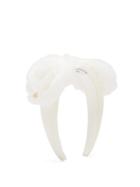Matchesfashion.com Maison Michel - Yosh Tulle Roses Headband - Womens - Ivory