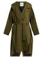 Matchesfashion.com Koch - Double Breasted Panelled Cotton Coat - Womens - Khaki