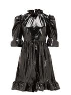 Matchesfashion.com Batsheva - Spring Ruffled Pvc Mini Dress - Womens - Black
