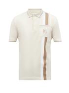 Bogner - Logo-embroidered Striped Cotton-blend Polo Shirt - Mens - Beige Multi