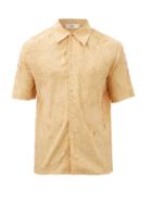 Sfr - Suneham Crinkle-poplin Shirt - Mens - Yellow