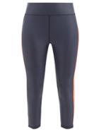The Upside - Kyra High-rise Jersey Cropped Leggings - Womens - Navy