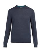 Matchesfashion.com Paul Smith - Crew Neck Wool Sweater - Mens - Mid Blue