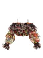 Matchesfashion.com Dundas - Off-the-shoulder Floral-print Silk Blouse - Womens - Black Print