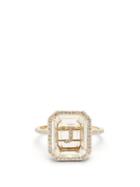 Matchesfashion.com Mateo - Initials Diamond, Quartz & 14kt Gold Ring J-q - Womens - Crystal