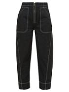 Matchesfashion.com Ssone - Garden High Rise Organic Cotton Blend Jeans - Womens - Black
