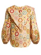 Batsheva Kaleidoscopic-print Cotton Blouse