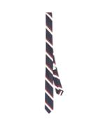 Matchesfashion.com Thom Browne - Tricolour-striped Silk-twill Tie - Mens - Navy Multi