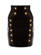 Matchesfashion.com Balmain - Sequin Embellished Mini Skirt - Womens - Black