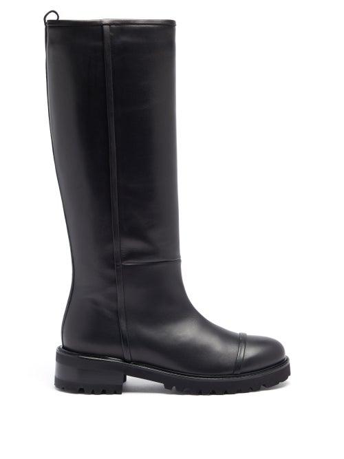 Matchesfashion.com Malone Souliers - Beda Leather Knee-high Boots - Womens - Black