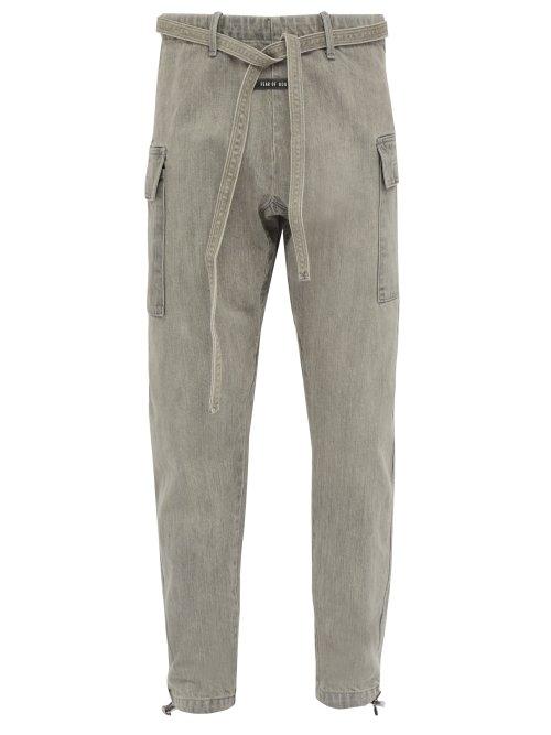 Matchesfashion.com Fear Of God - Denim Cargo Trousers - Mens - Grey