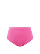 Matchesfashion.com Cossie + Co - The Lucinda High-rise Bikini Briefs - Womens - Pink