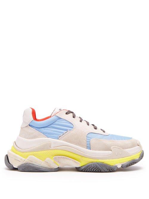 Matchesfashion.com Balenciaga - Triple S Low Top Trainers - Womens - Light Blue