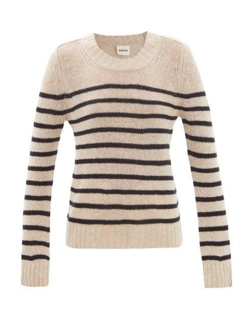 Khaite - Tilda Striped Cashmere Sweater - Womens - Cream Stripe