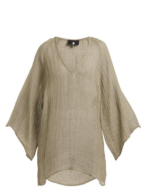 Matchesfashion.com Su - Kalaci Linen Blend Cover Up - Womens - Khaki