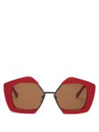 Marni Edge Hexagonal-frame Sunglasses