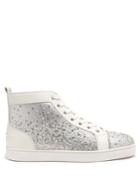 Christian Louboutin Galaxtidude Embellished High-top Leather Trainers