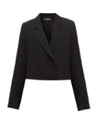 Matchesfashion.com Ann Demeulemeester - Cropped Tailored Crepe Jacket - Womens - Black