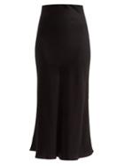 Matchesfashion.com Galvan - Valletta Satin Midi Skirt - Womens - Black