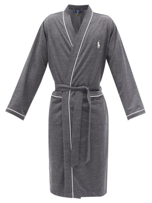 Polo Ralph Lauren - Logo-embroidered Cotton-blend Jersey Robe - Mens - Grey