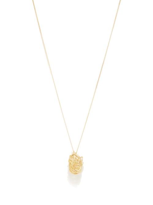 Matchesfashion.com Completedworks - Twisted 14kt Gold-plated Sterling-silver Necklace - Womens - Gold