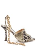 Matchesfashion.com Jimmy Choo - Sae 90 Chain-strap Python-effect Leather Sandals - Womens - Python