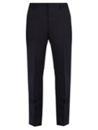 Prada Mid-rise Slim-leg Flannel-wool Trousers