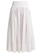 Matchesfashion.com Elizabeth And James - Shirley Cotton Blend Skirt - Womens - White