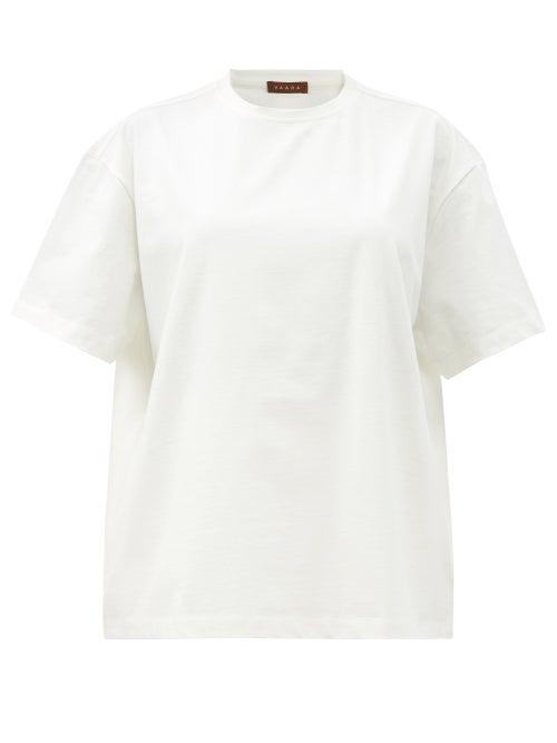 Matchesfashion.com Vaara - Rowan Oversized Side-pocket Cotton-jersey T-shirt - Womens - White