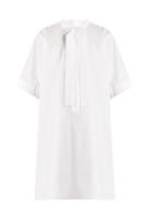 Mm6 By Maison Margiela Grosgrain-collar Short-sleeved Cotton Dress