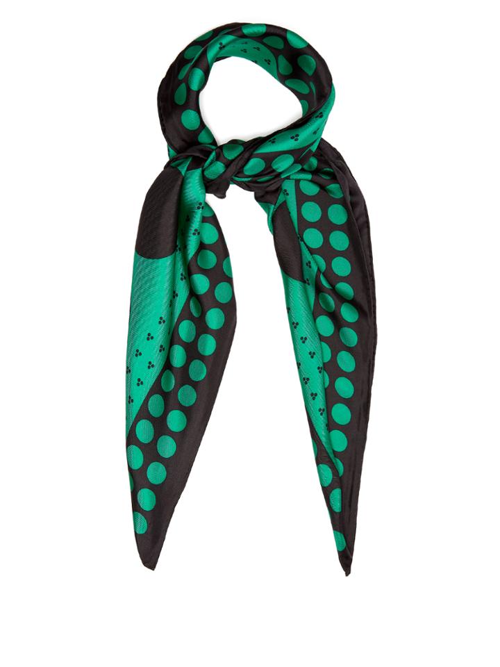 Diane Von Furstenberg Brunel Polka-dot Print Silk Scarf